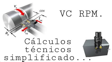 calculo de rpm torno cnc|Calculadora de Velocidades e Avanços (fresagem, .